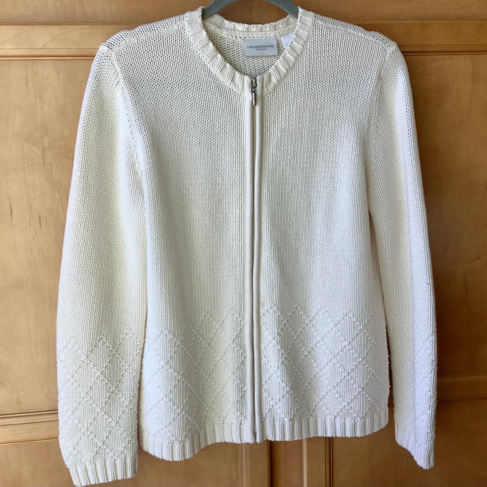 CLASSIC LIZ CLAIBORNE COTTON CARDIGAN